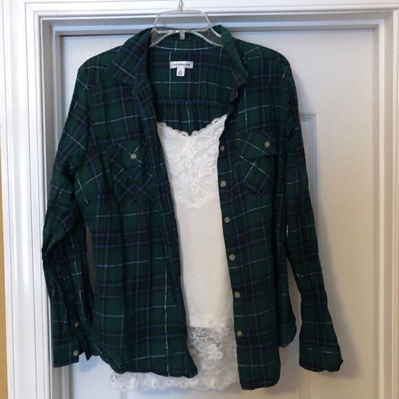 Croft & Barrow Button plaid shirt, xl - Picture 4 of 9